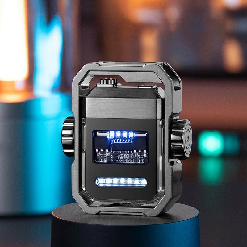 Electric Dual Arc Lighter USB Rechargable Windproof Flameless - BOOST TOYS