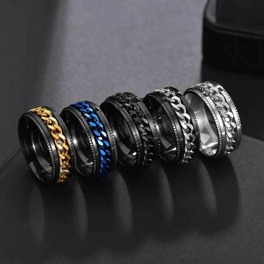 Stainless Steel Rotatable Fidget Rings Jewelry - BOOST TOYS