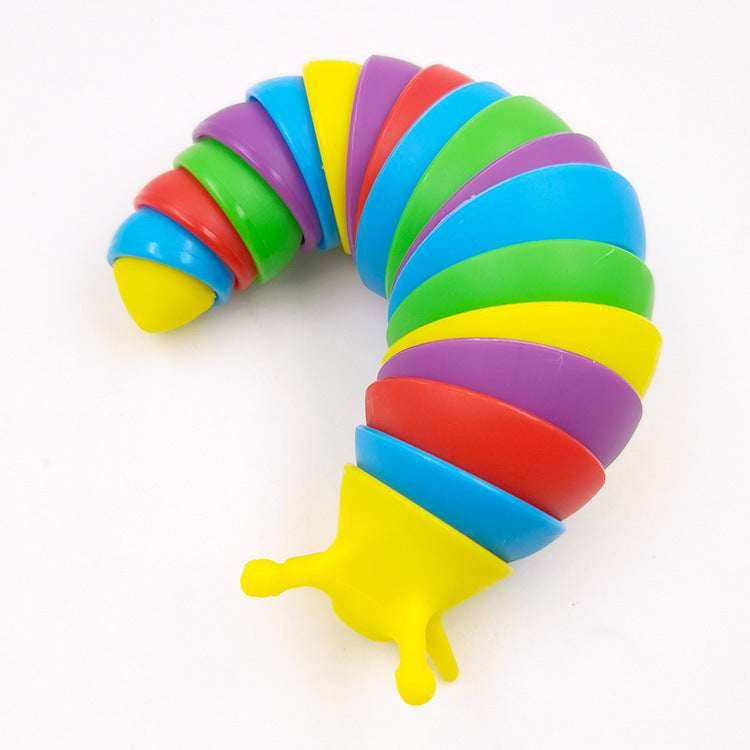 Fidget Slug 3D Printed Articulated Sticky Stretch - BOOST TOYS