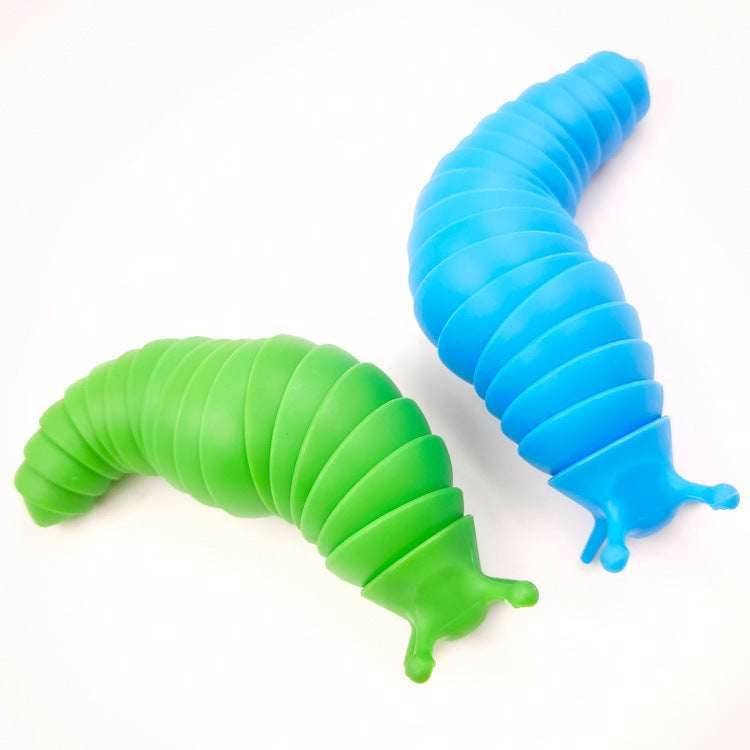 Fidget Slug 3D Printed Articulated Sticky Stretch - BOOST TOYS